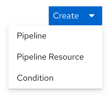 Dropdown create button multiresource