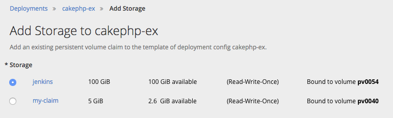 storage metrics on add storage pages