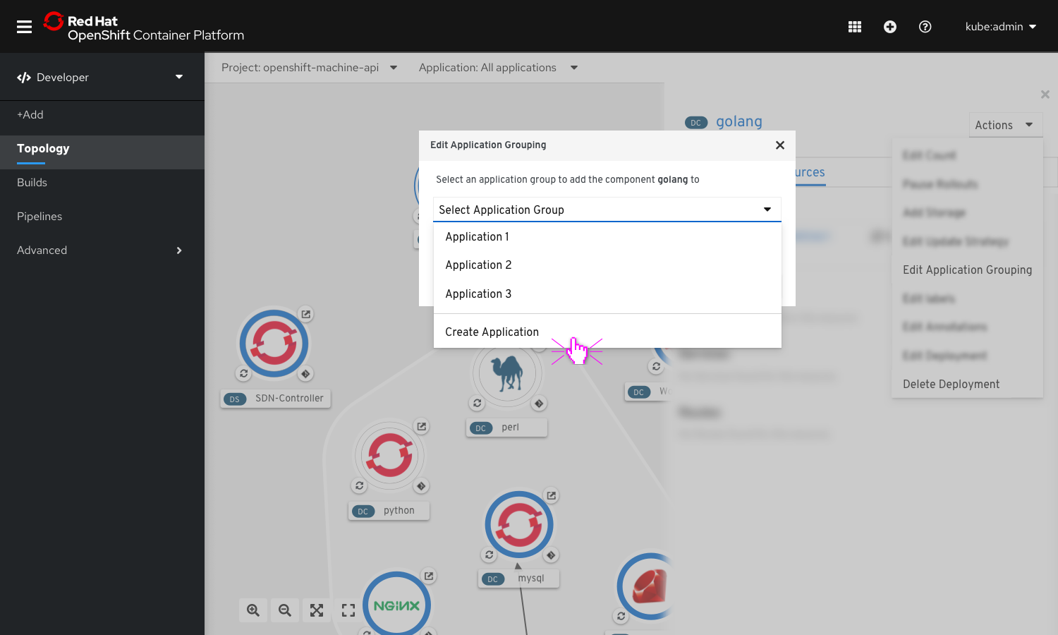 Create Application Grouping