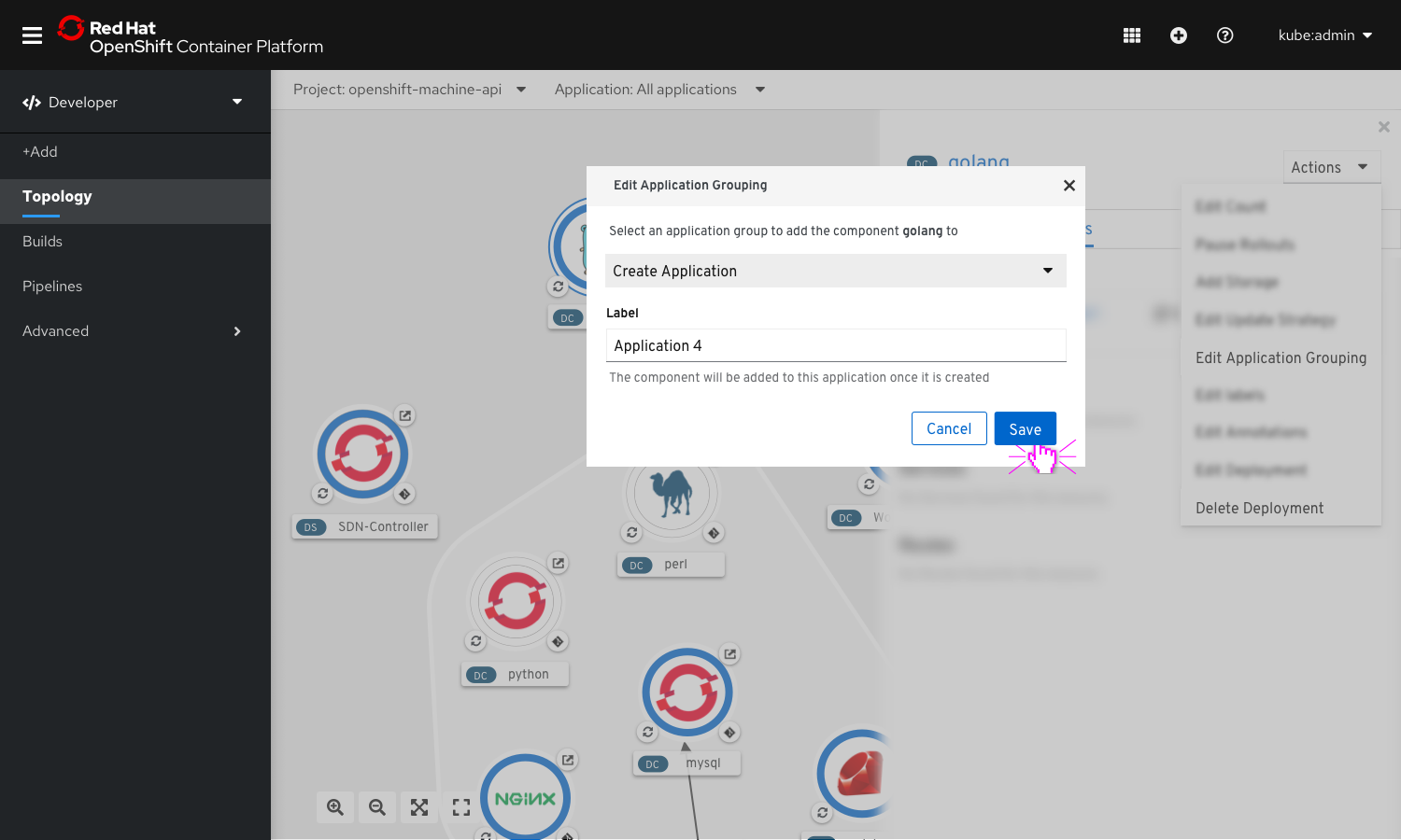 Create Application Grouping