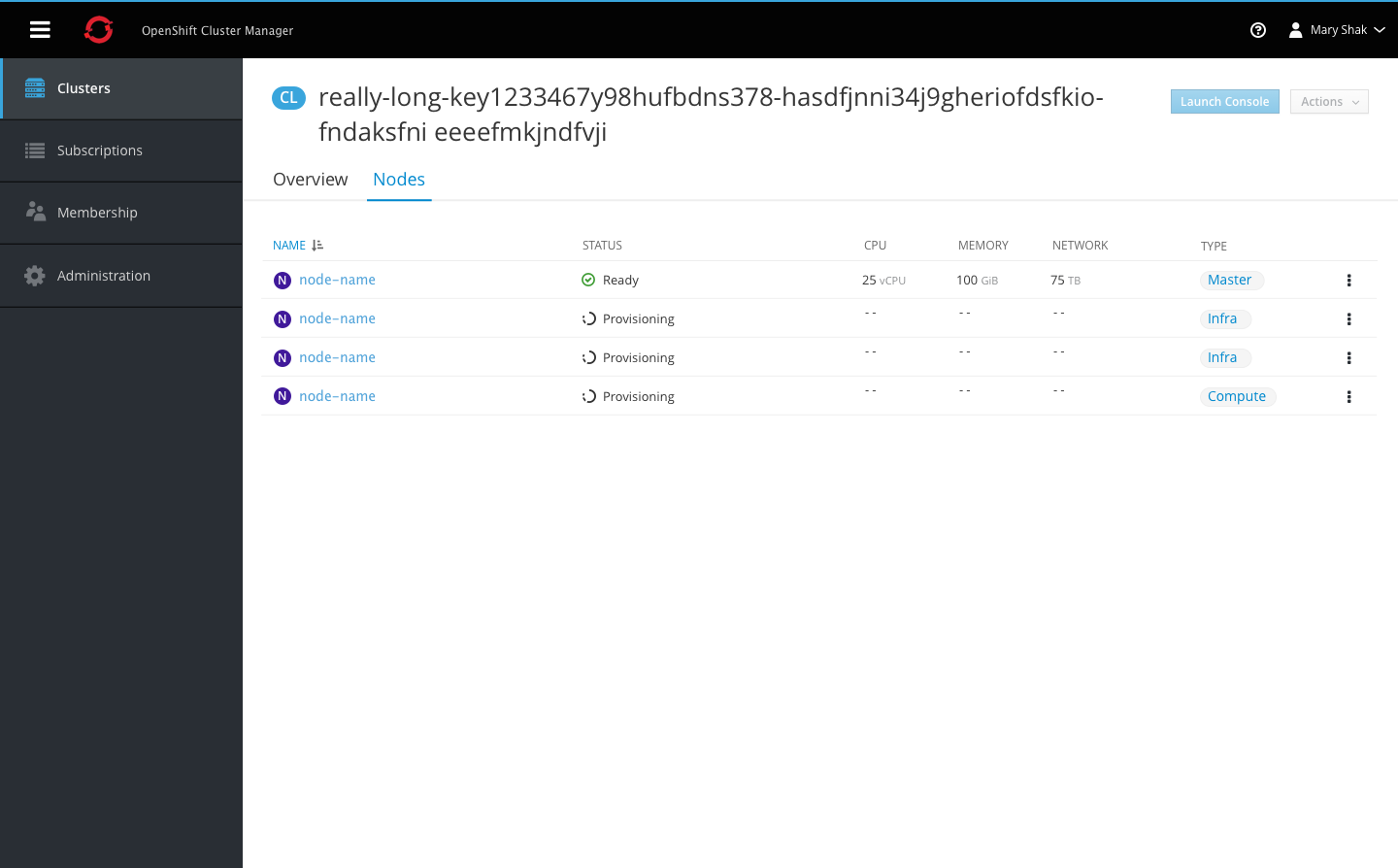 loading nodes