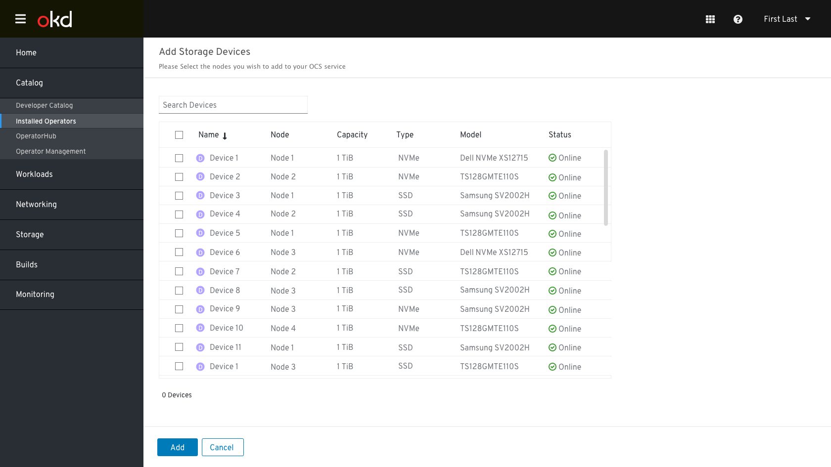 Add Storage Device Form