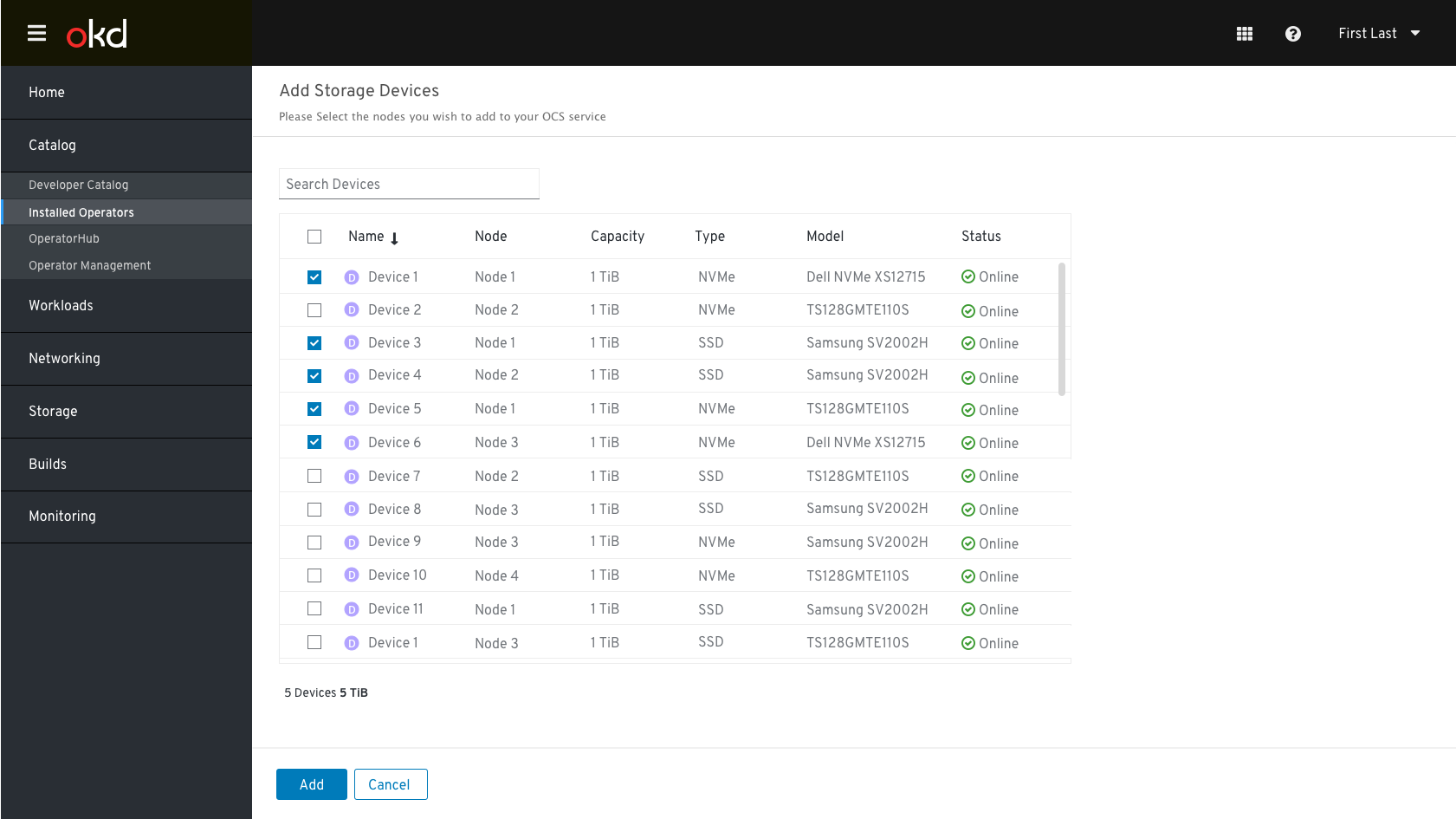 Add Storage Device Form