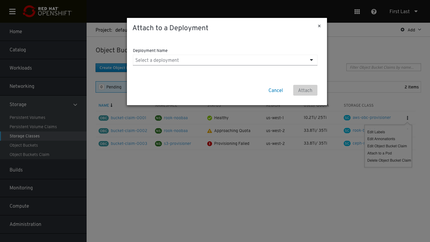 OBC attach deployment