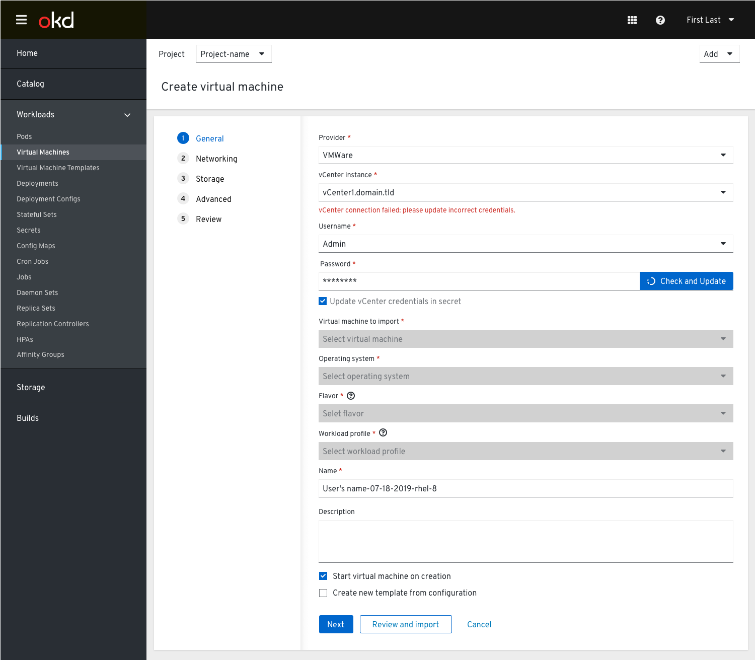 vcenter connection incorrect credentials