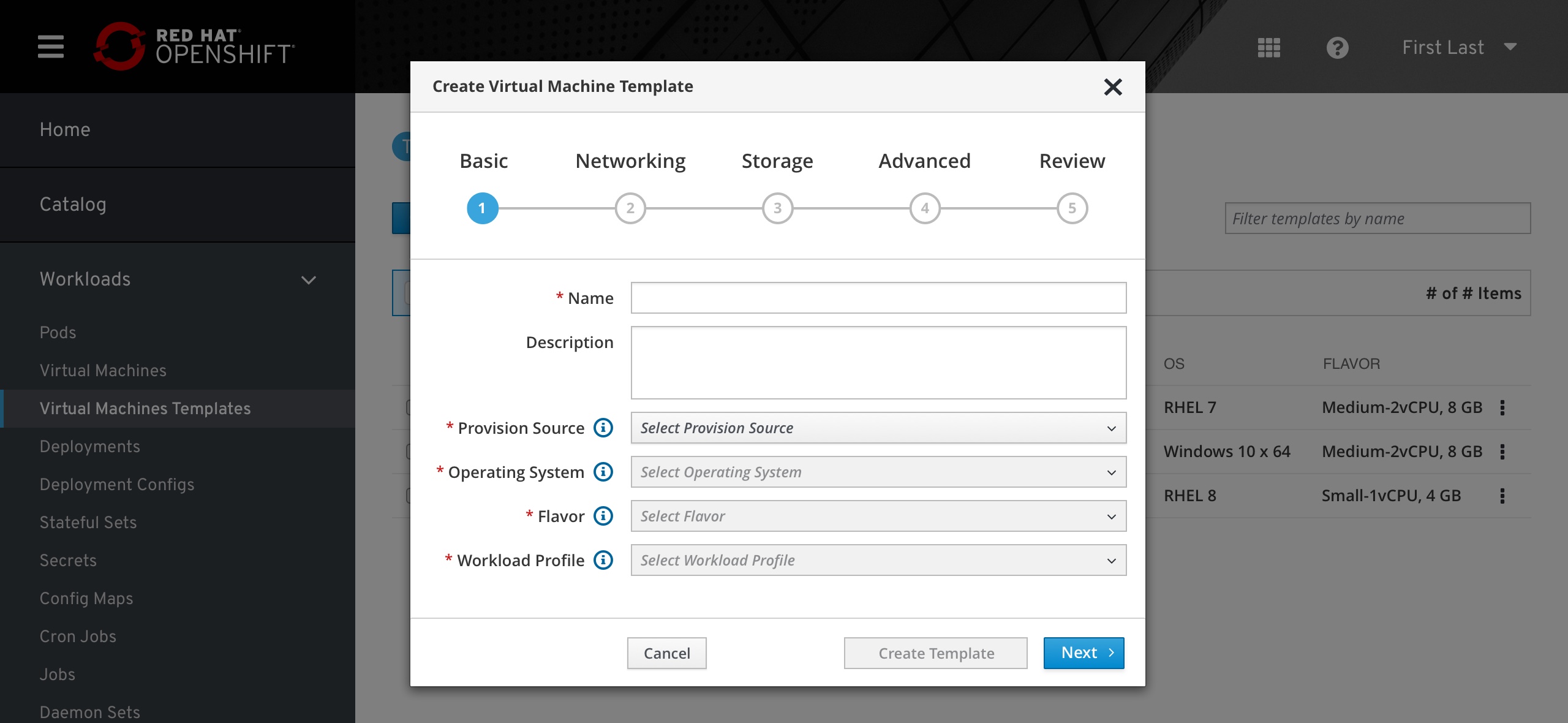 Offline Template List View