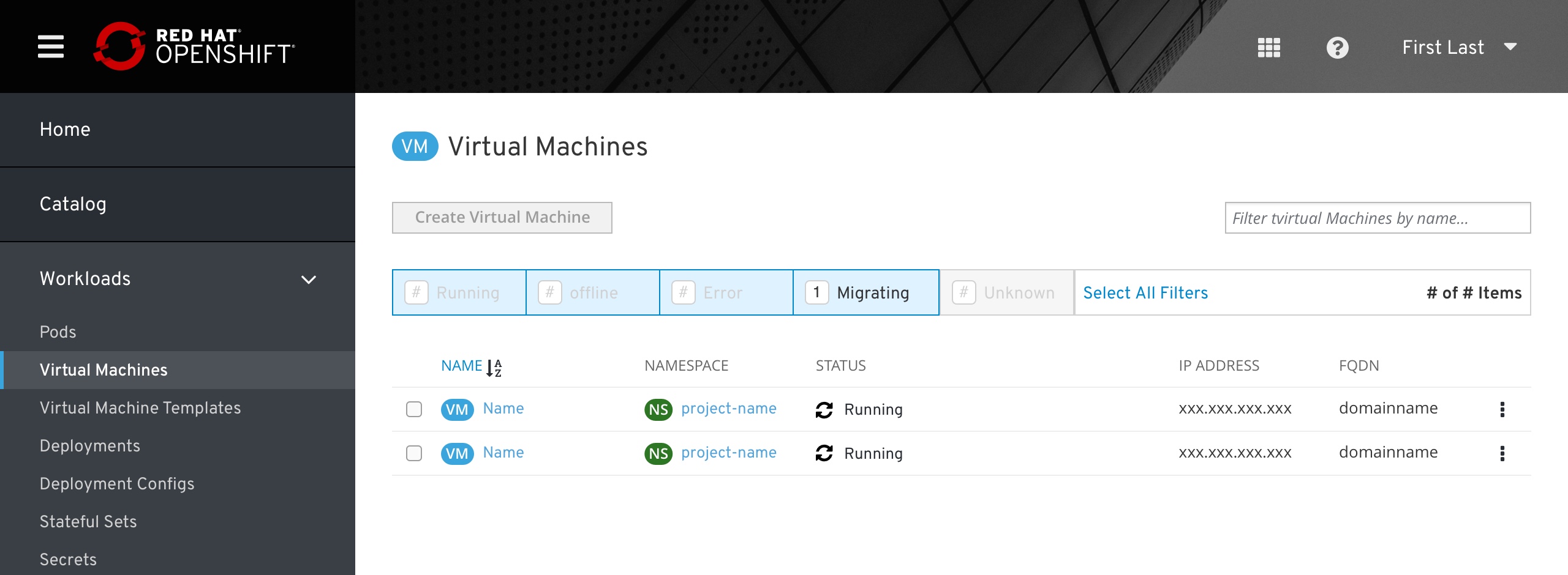 Offline Template List View