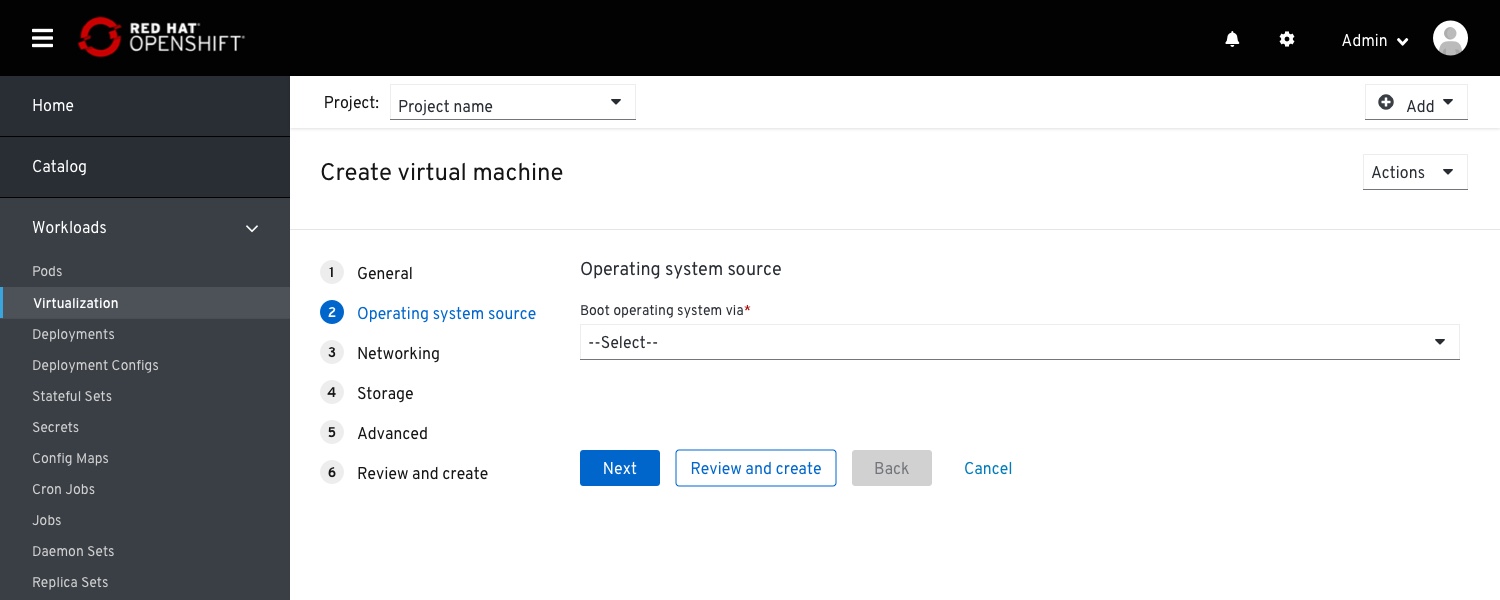 Create VM - General